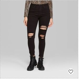 Wild Fable high rise skinny distressed jeans
